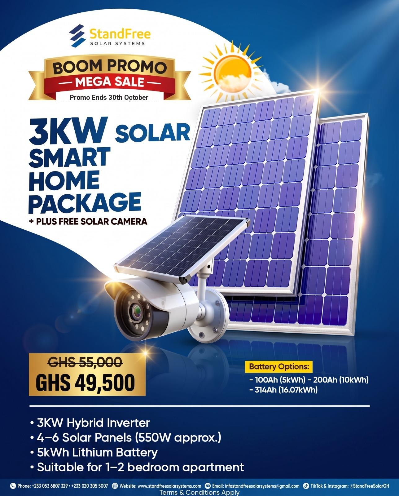 3KW Solar Smart Home Package — Boom Promo Mega Sale flyer