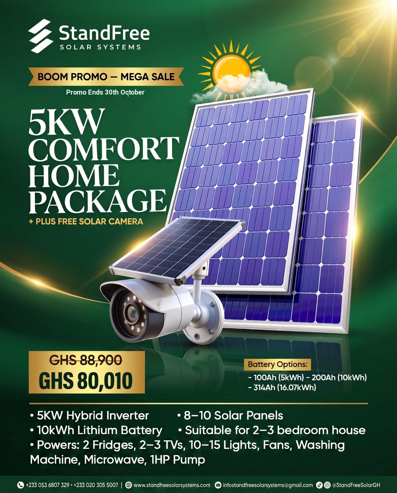 5KW Comfort Home Package — Boom Promo Mega Sale flyer