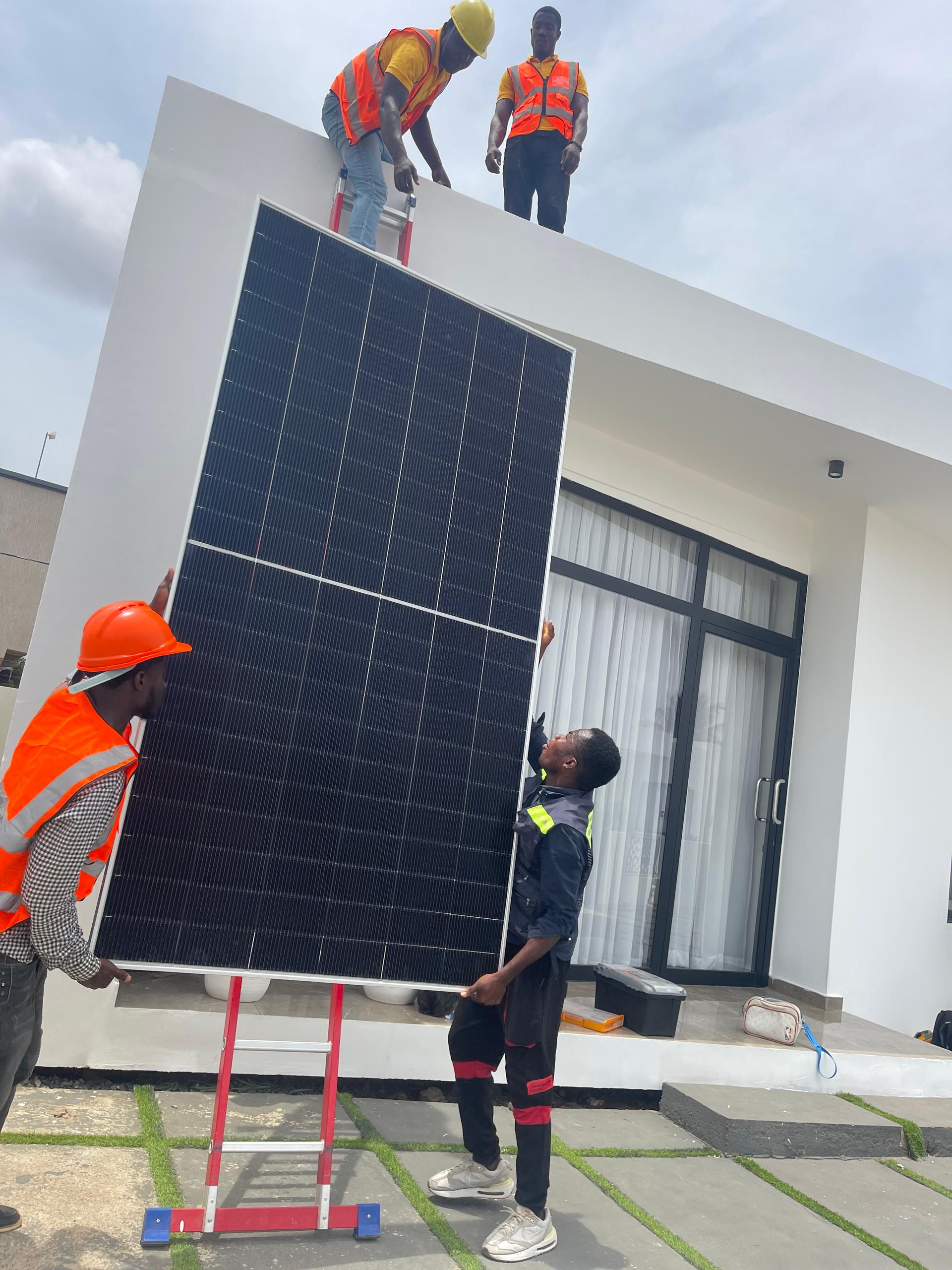 Panel installation on site
